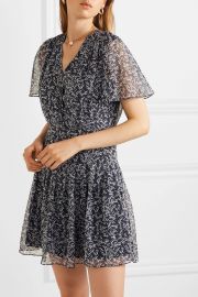 Equipment - Lisle floral-print silk-chiffon mini dress at Net A Porter